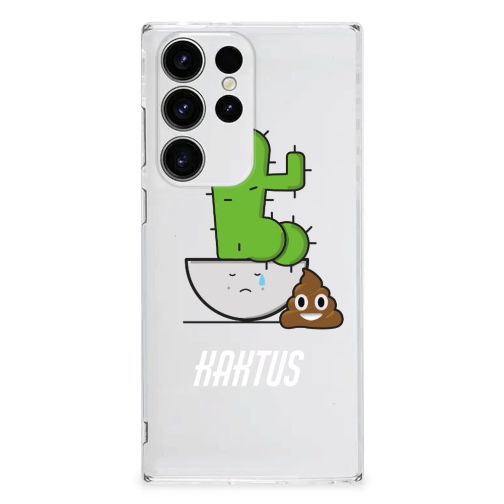 Samsung Galaxy S23 Ultra Telefoonhoesje met Naam Cactus Poo