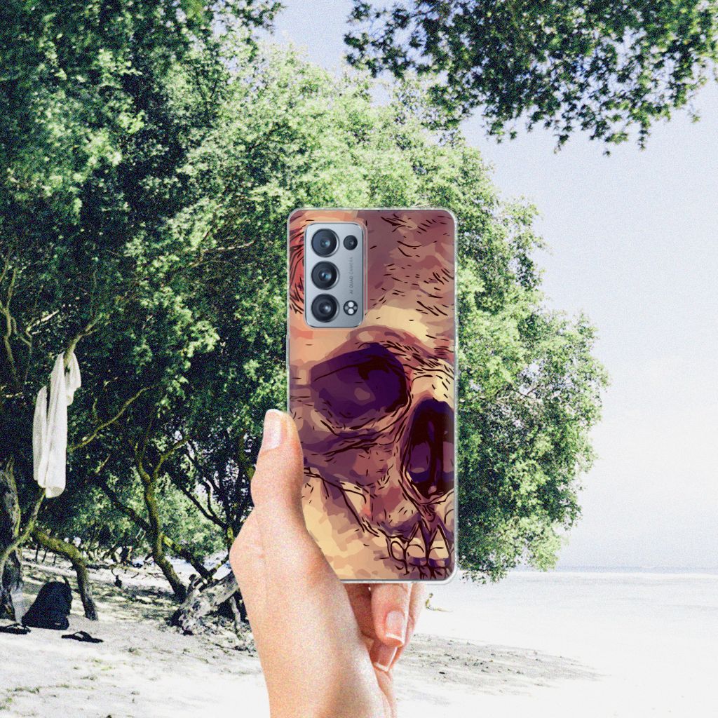 Silicone Back Case OPPO Reno 6 Pro Plus 5G Skullhead B2C Telecom