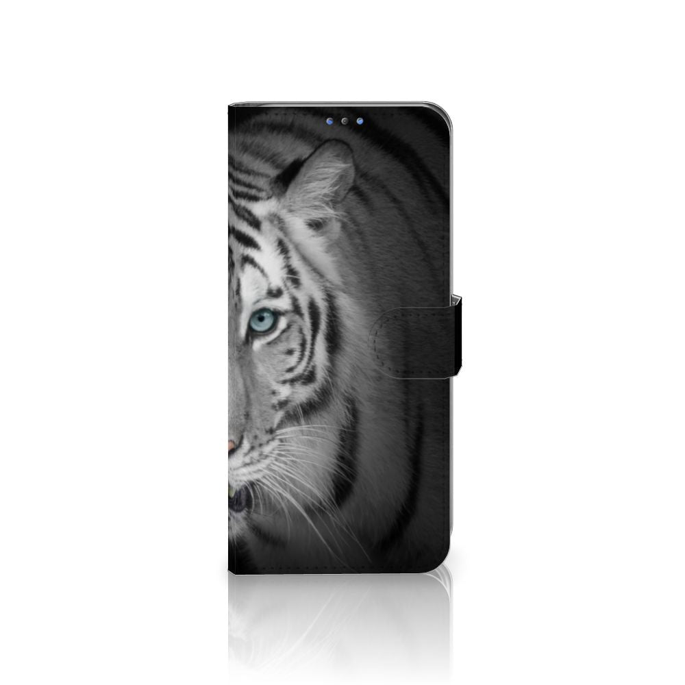 Motorola G8 Power Lite Telefoonhoesje met Pasjes Tijger