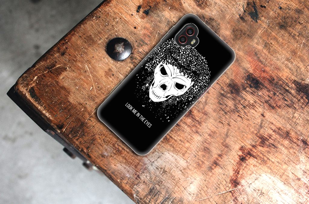Silicone Back Case Samsung Galaxy Xcover 6 Pro Skull Hair B2C Telecom