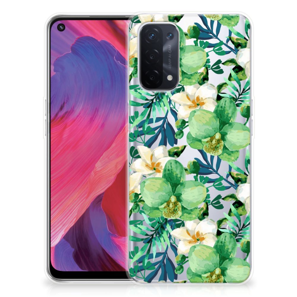 OPPO A93 5G TPU Case Orchidee Groen