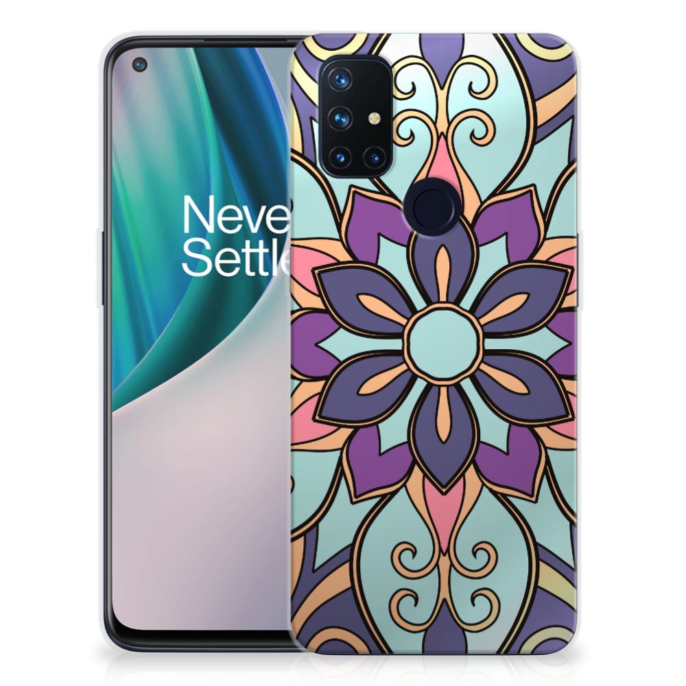 OnePlus Nord N10 5G TPU Case Purple Flower