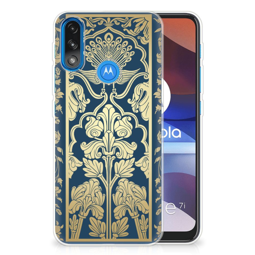 Motorola Moto E7/E7i Power TPU Case Beige Flowers