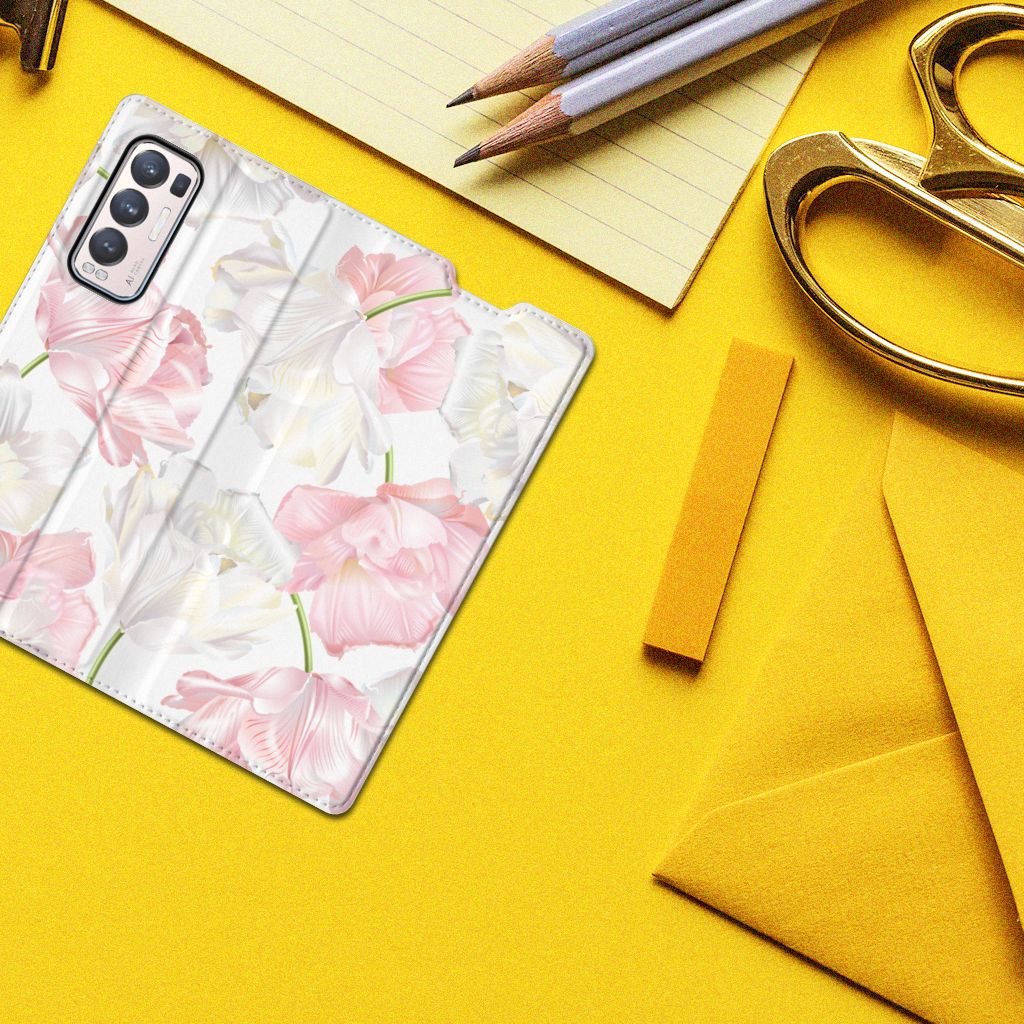 OPPO Find X3 Neo Smart Cover Lovely Flowers - B2C Telecom