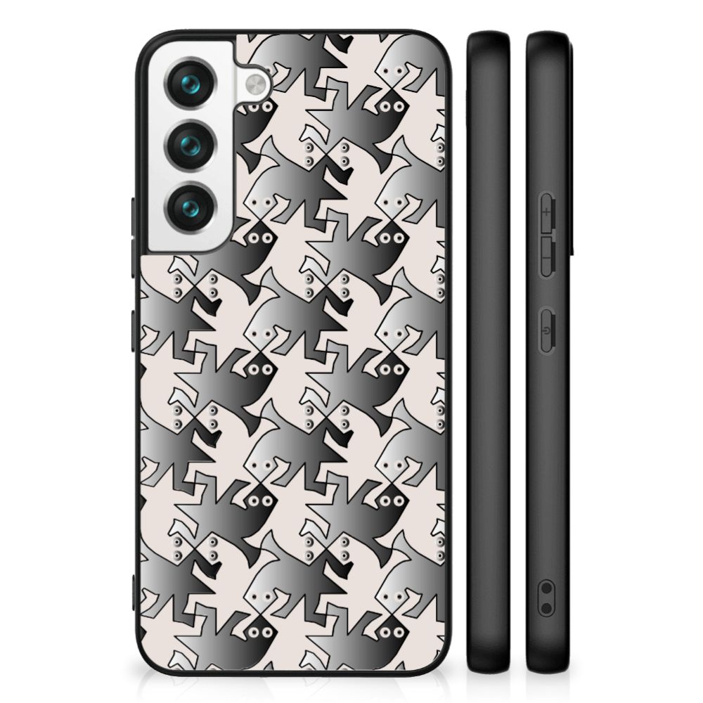 Samsung Galaxy S22 Dierenprint Telefoonhoesje Salamander Grey B2C Telecom
