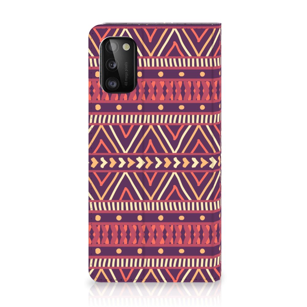 Samsung Galaxy A41 Hoesje met Magneet Aztec Paars - B2C Telecom
