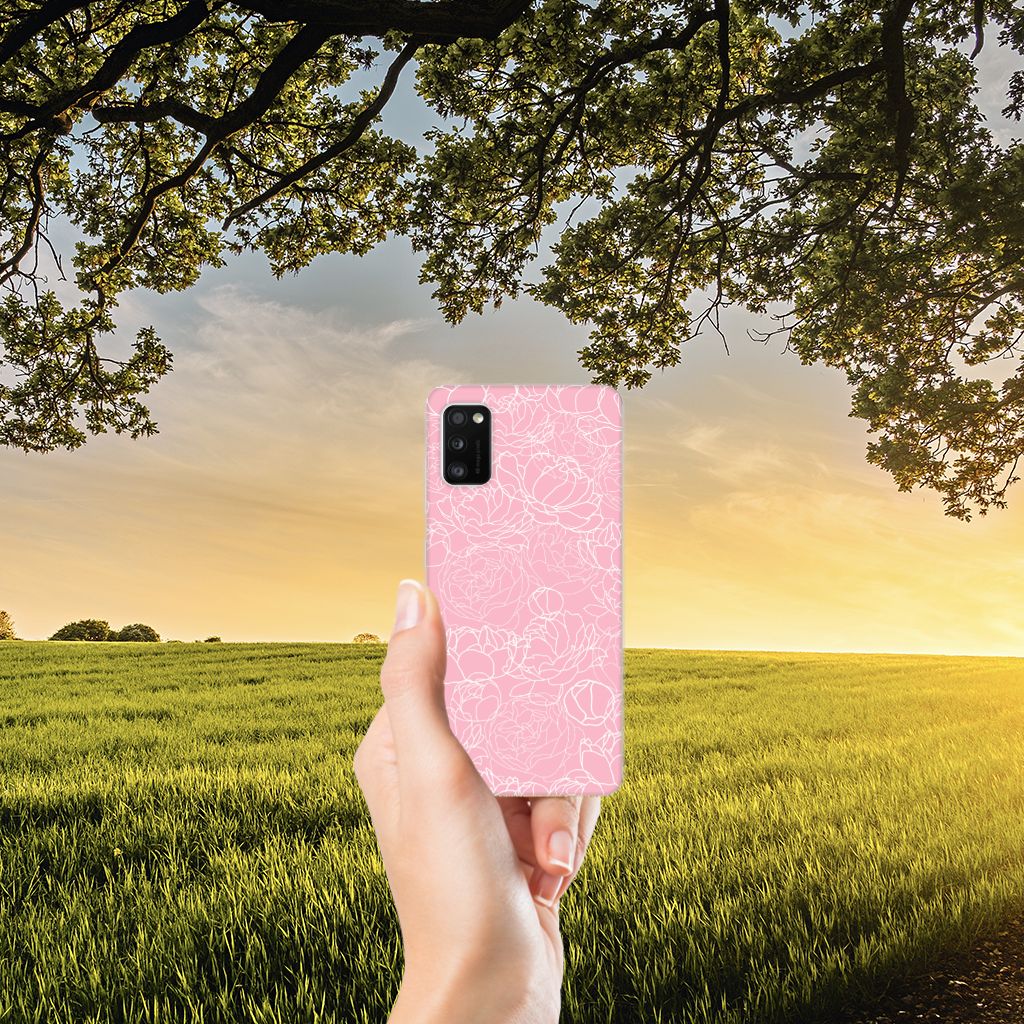 Samsung Galaxy A41 TPU Case White Flowers B2C Telecom