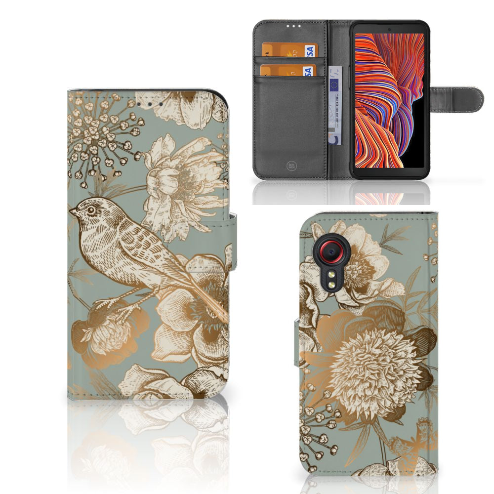 Hoesje voor Samsung Galaxy Xcover 5 Vintage Bird Flowers