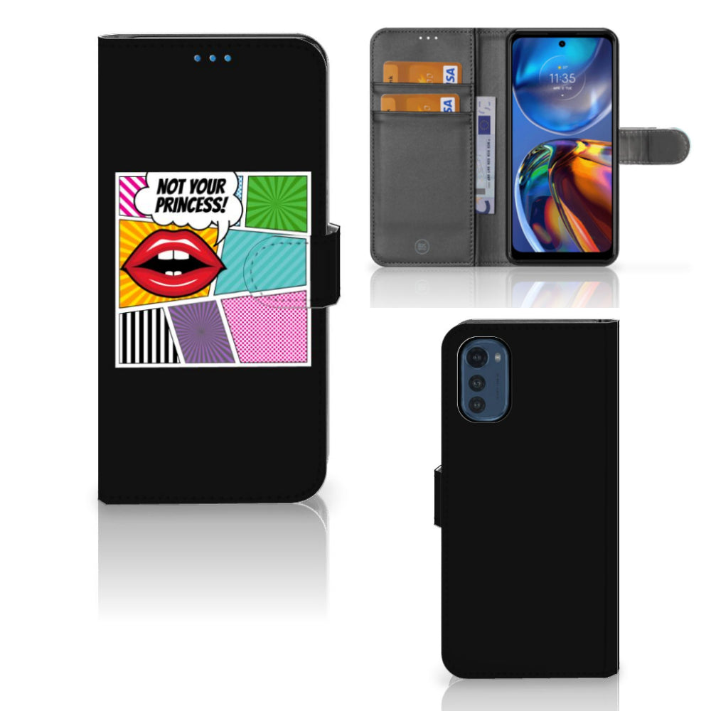 Motorola Moto E32 | Moto E32s Wallet Case met Pasjes Popart Princess