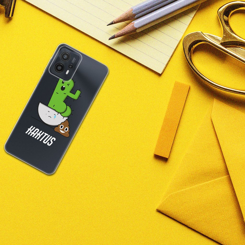 Motorola Moto G23 | G13 Telefoonhoesje met Naam Cactus Poo