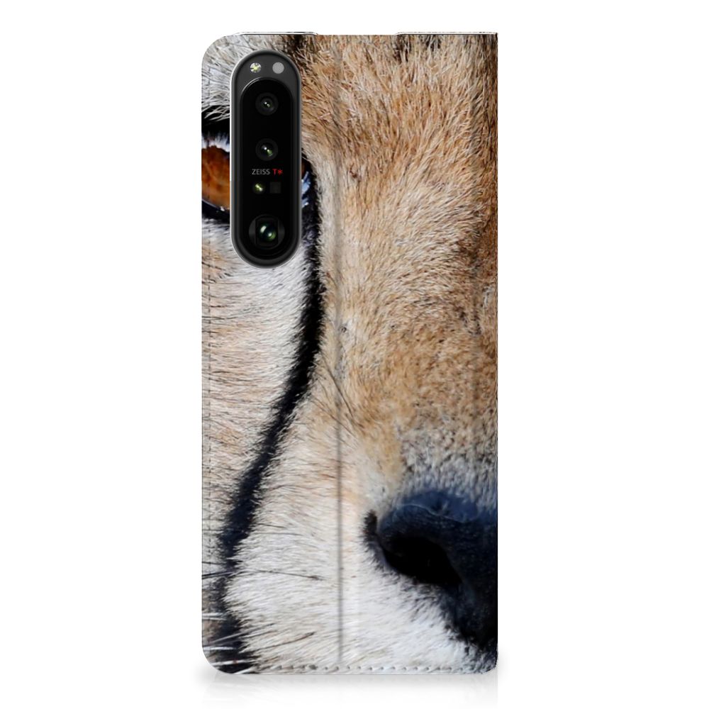 Sony Xperia 1 III Hoesje maken Cheetah met close-up van een cheetah gezicht op hoesje.