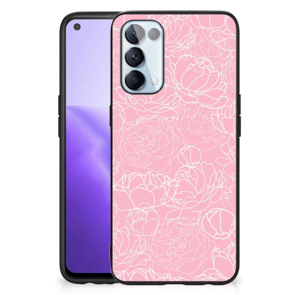 OPPO Reno5 5G | Find X3 Lite Bloemen Hoesje White Flowers
