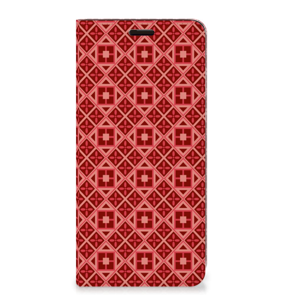 Samsung Galaxy S9 Plus Hoesje met Magneet Batik Rood