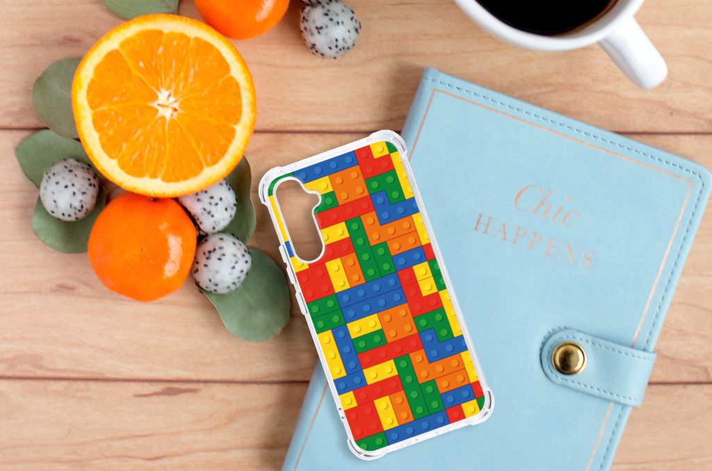 Samsung Galaxy A34 Doorzichtige Silicone Hoesje Blokken B2C Telecom