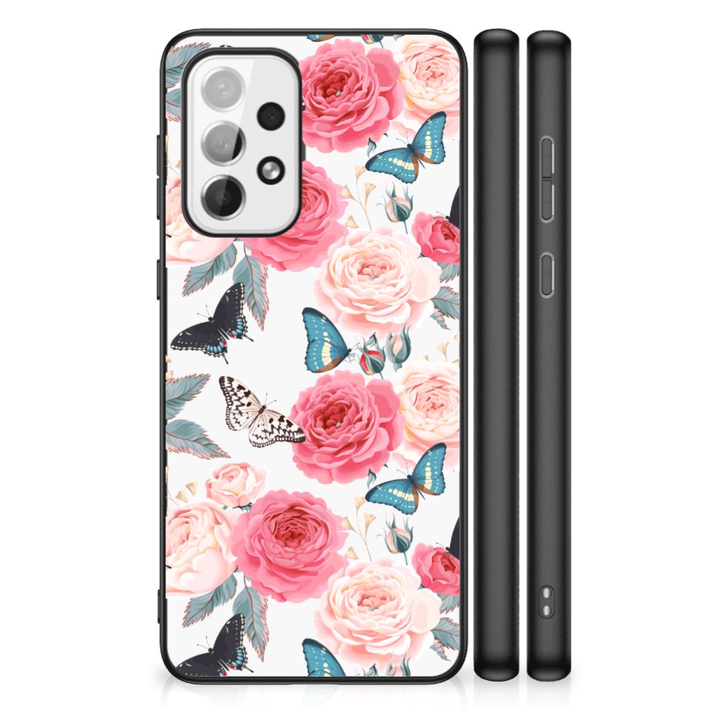 Samsung Galaxy A73 Bloemen Hoesje Butterfly Roses B2C Telecom