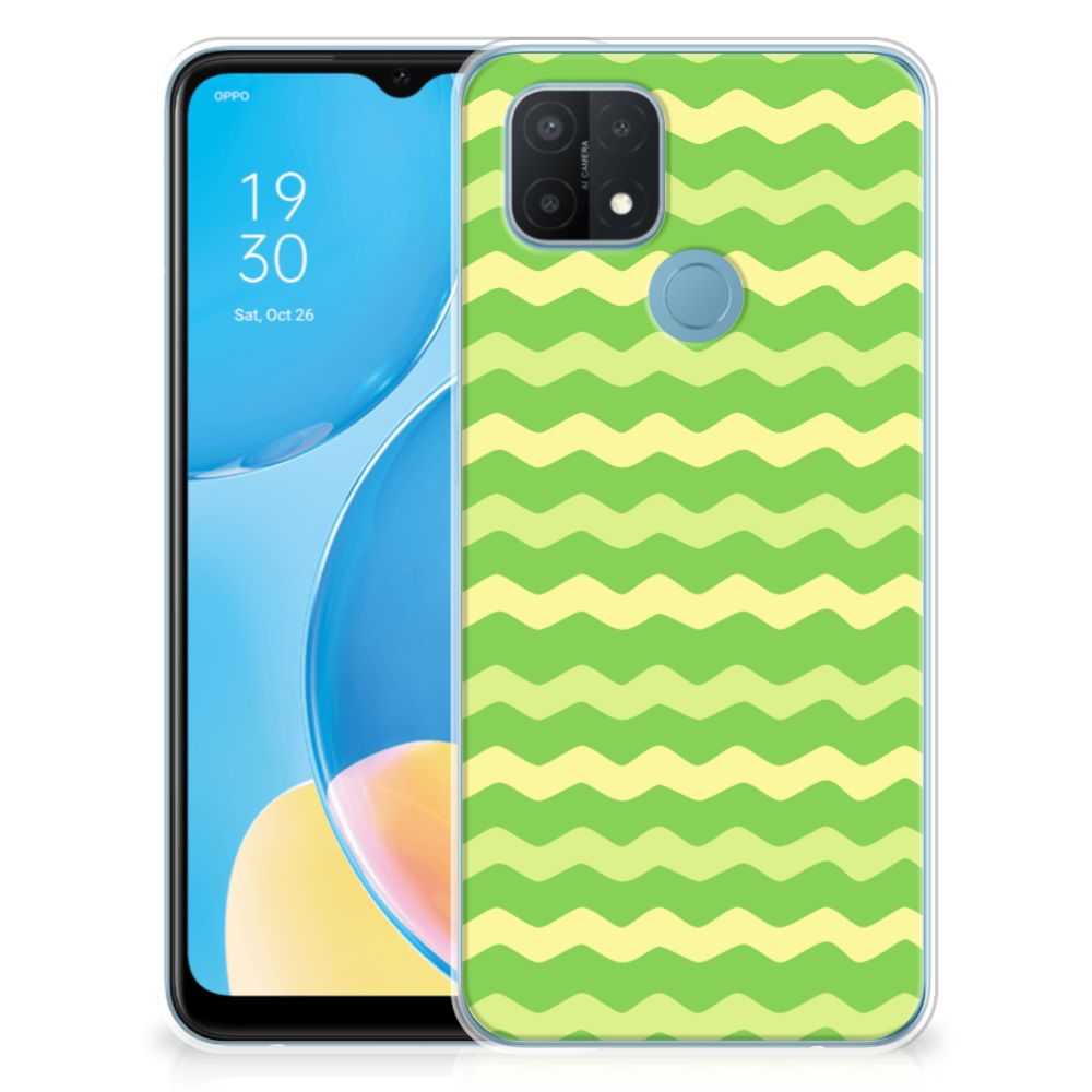 OPPO A15 TPU bumper Waves Green B2C Telecom