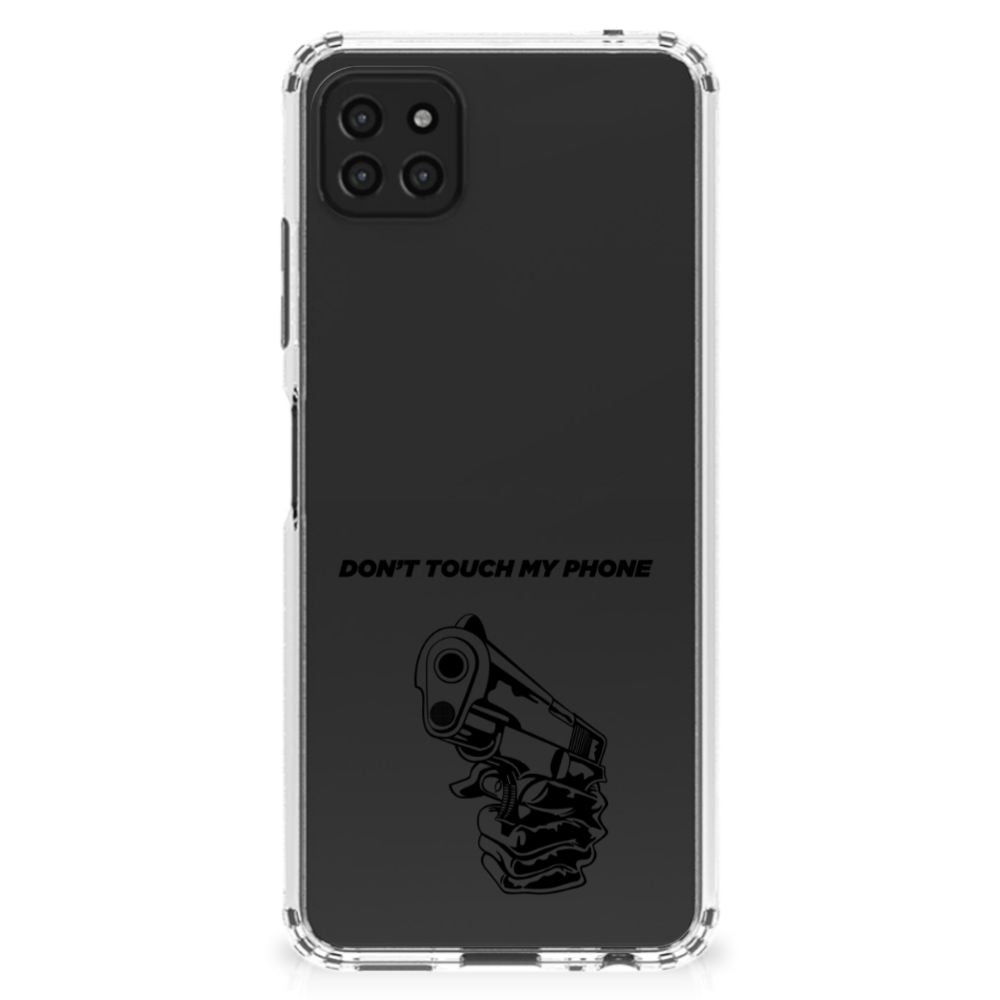 Samsung Galaxy A22 5G Anti Shock Case Gun Don't Touch My Phone B2C Telecom