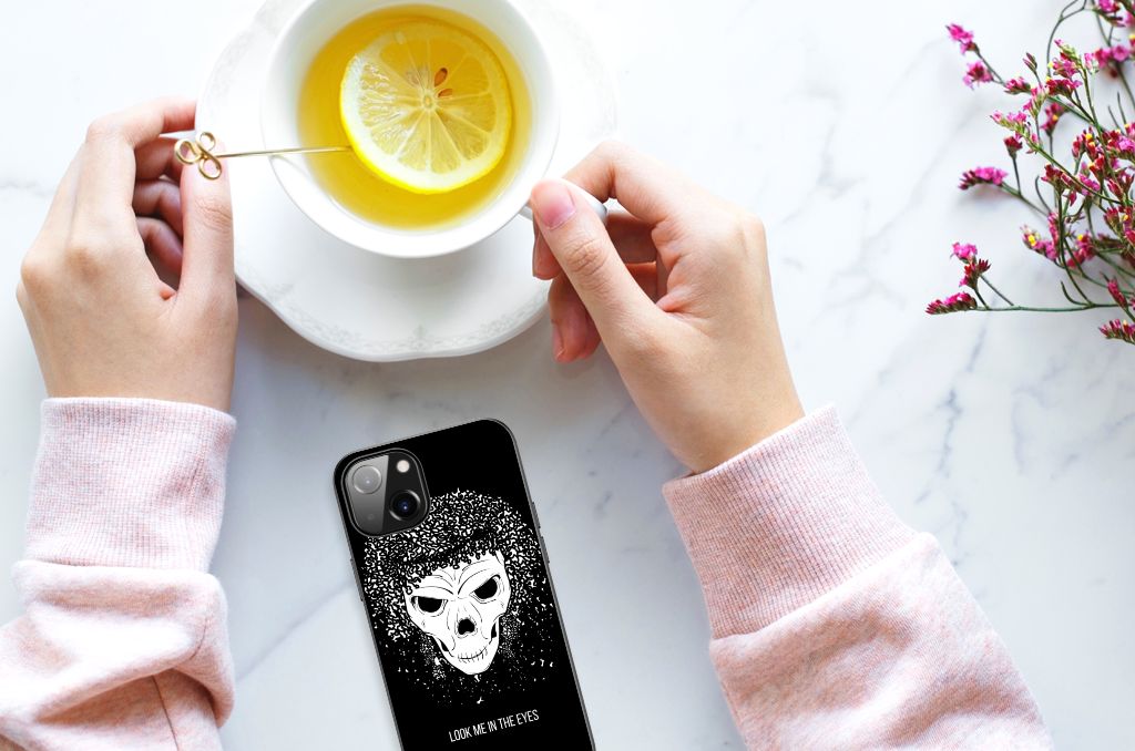 Telefoonhoesje Apple iPhone 13/14 Skull Hair B2C Telecom