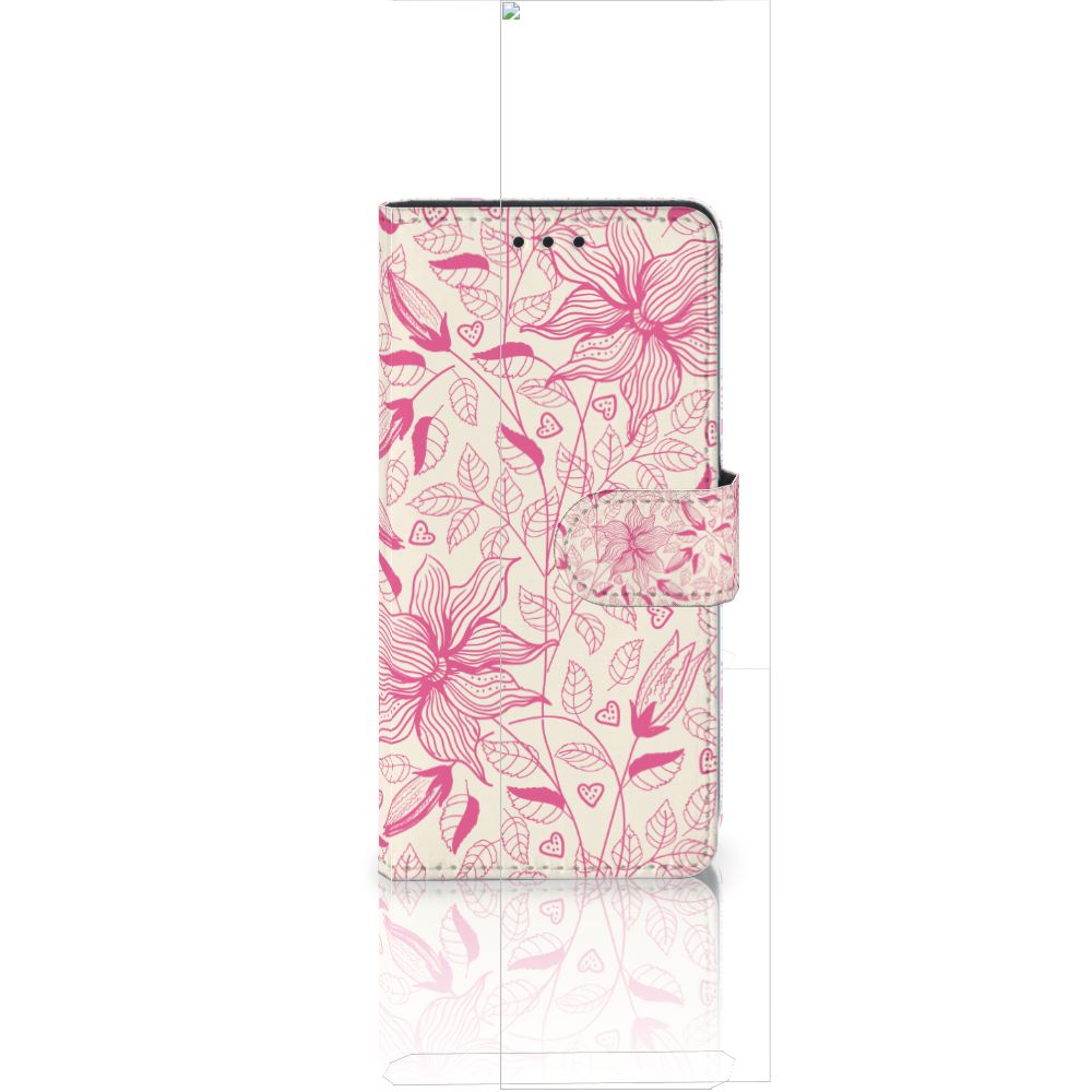 Huawei Ascend P8 Lite Hoesje Pink Flowers