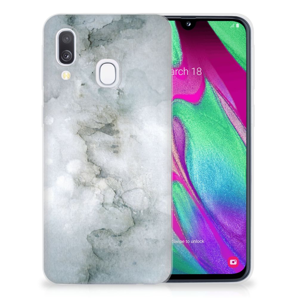 Hoesje maken Samsung Galaxy A40 Painting Grey