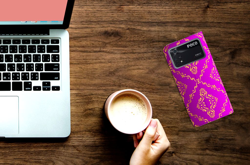Telefoon Hoesje Poco X4 Pro 5G Barok Roze - B2C Telecom