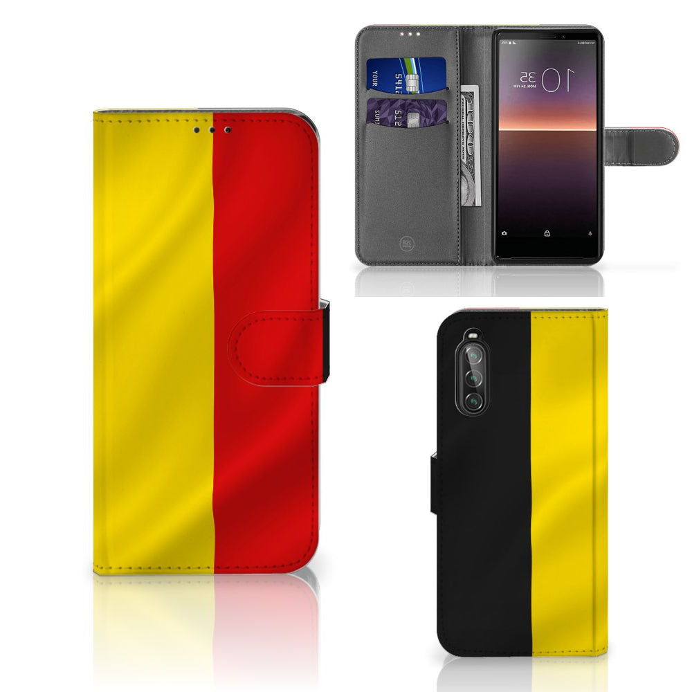 Sony Xperia 10 II Bookstyle Case Belgische Vlag