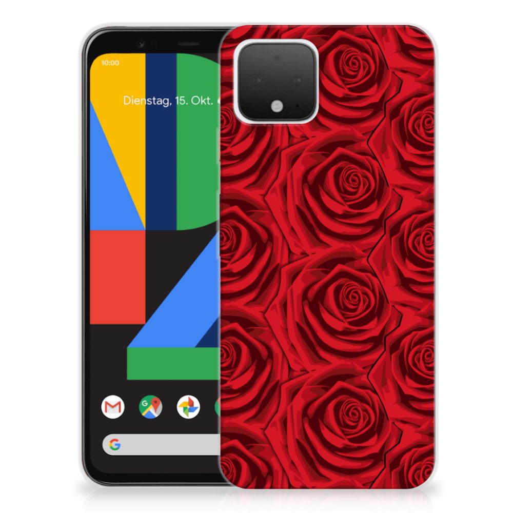 Google Pixel 4 TPU Case Red Roses