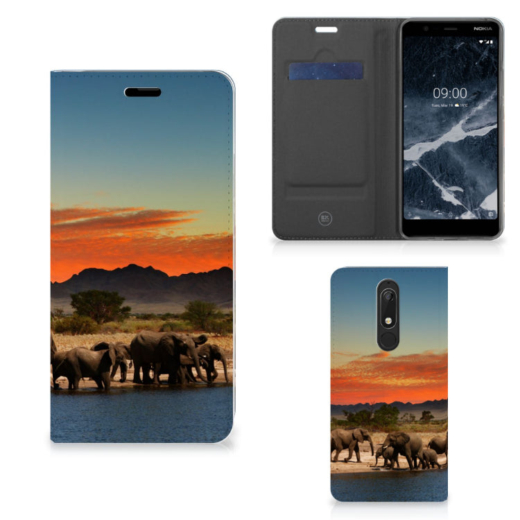 Nokia 5.1 (2018) Hoesje maken Olifanten