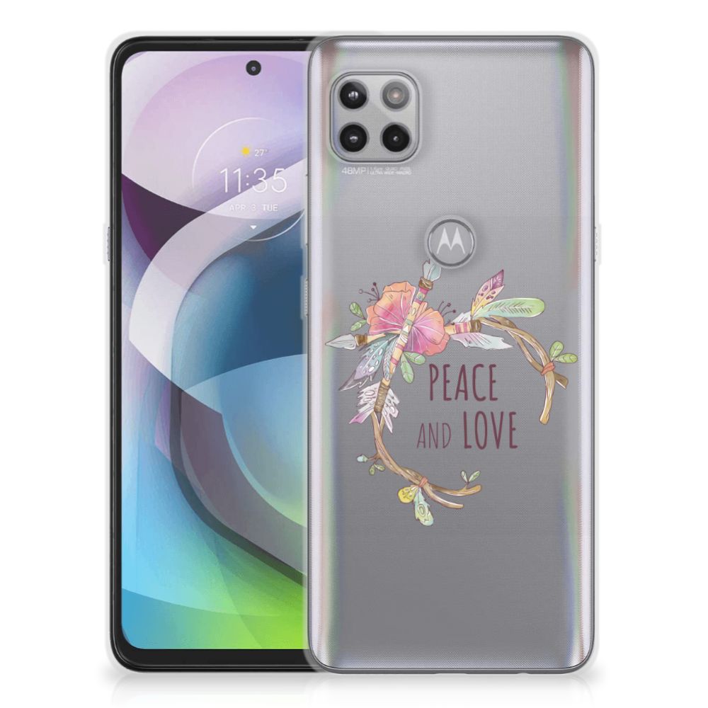 Motorola Moto G 5G Telefoonhoesje met Naam Boho Text