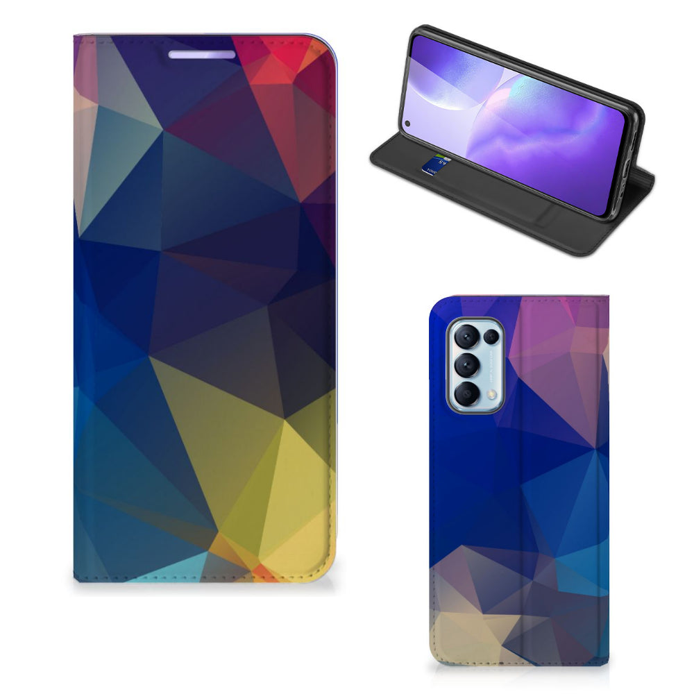 OPPO Find X3 Lite Stand Case Polygon Dark