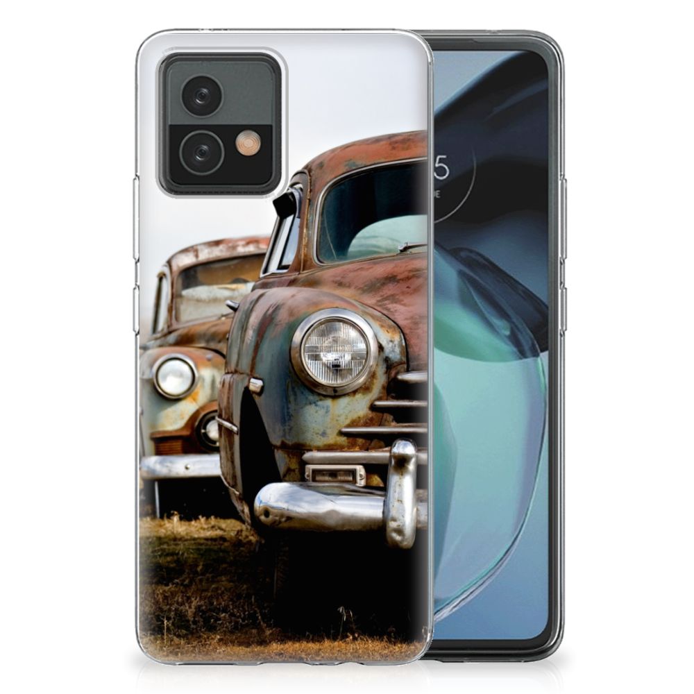 Motorola Moto G72 Siliconen Hoesje met foto Vintage Auto B2C Telecom