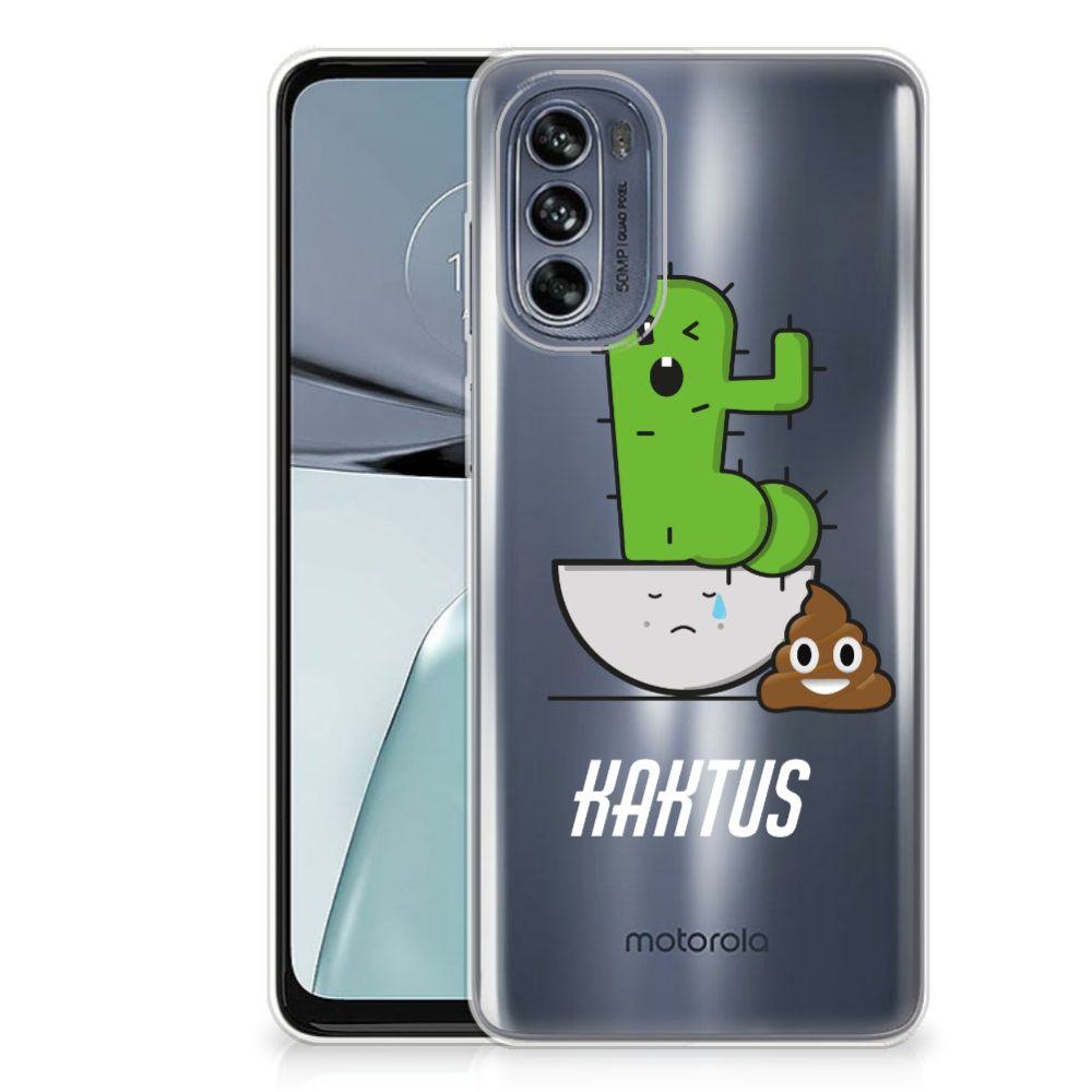 Motorola Moto G62 5G Telefoonhoesje met Naam Cactus Poo