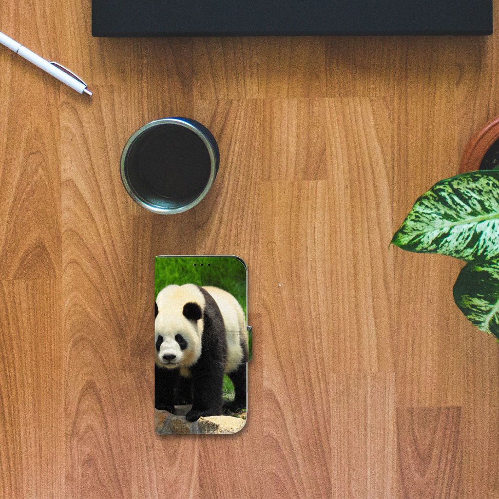 iPhone 13 Mini Telefoonhoesje met Pasjes Panda