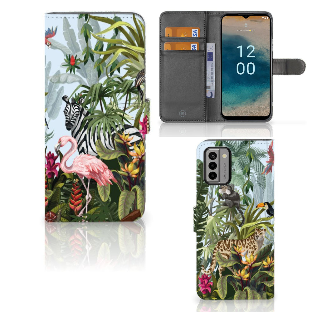 Telefoonhoesje met Pasjes voor Nokia G22 Jungle