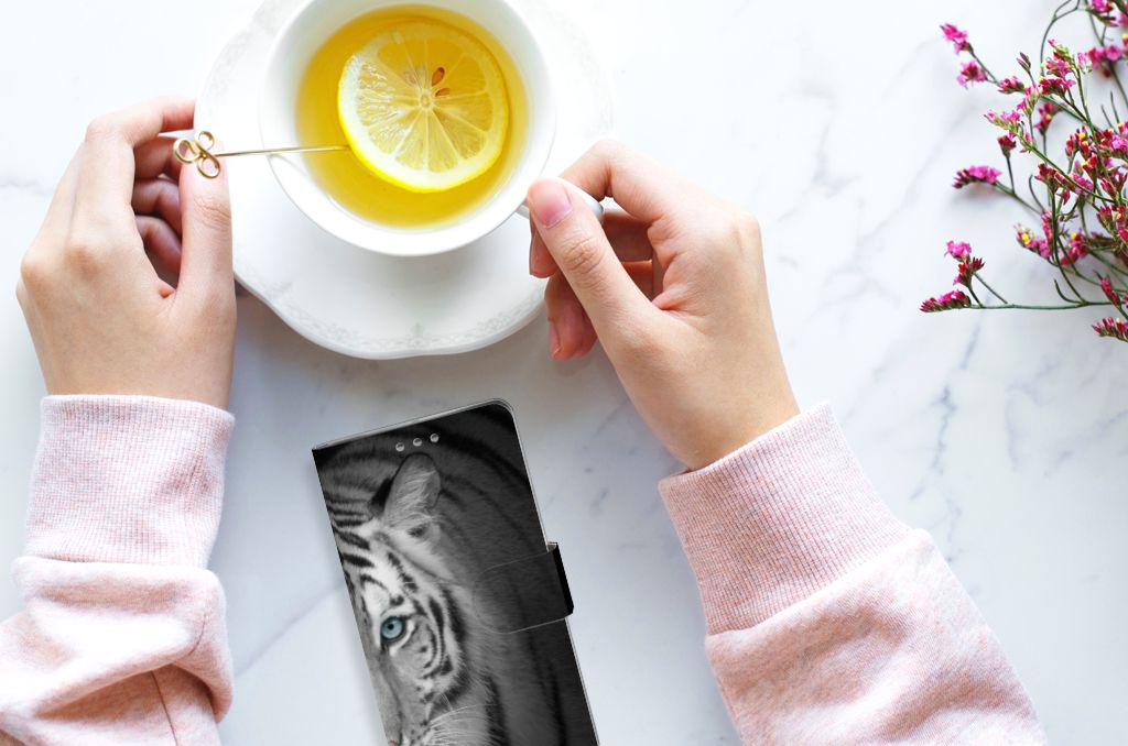 Sony Xperia XZ1 Telefoonhoesje met Pasjes Tijger