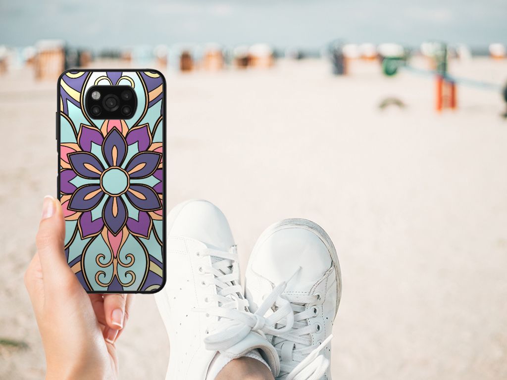 Xiaomi Poco X3 | X3 Pro Bloemen Hoesje Purple Flower B2C Telecom