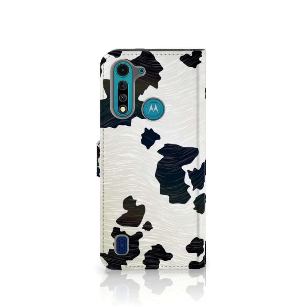 Motorola G8 Power Lite Telefoonhoesje met Pasjes Koeienvlekken