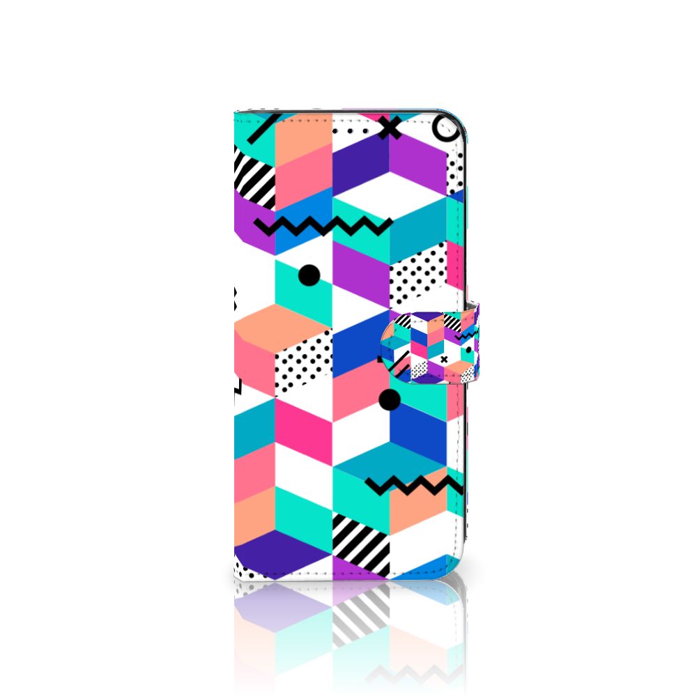 Motorola Edge 30 Pro Book Case Blokken Kleurrijk