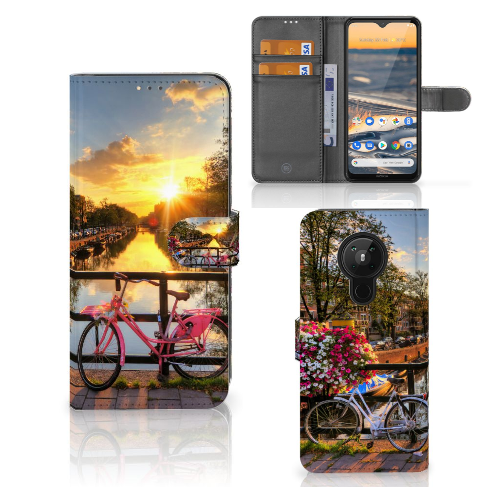 Nokia 5.3 Flip Cover Amsterdamse Grachten