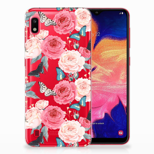 Samsung Galaxy A10 TPU Case Butterfly Roses