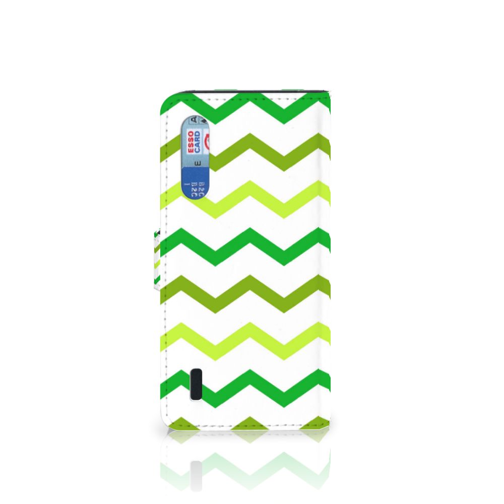 Xiaomi Mi 9 Lite Telefoon Hoesje Zigzag Groen