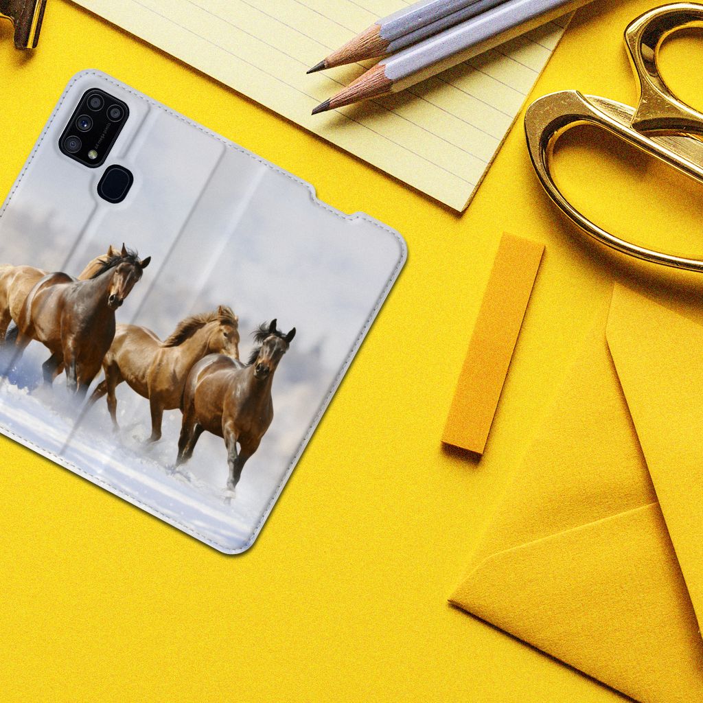 Samsung Galaxy M31 Hoesje maken Paarden - B2C Telecom