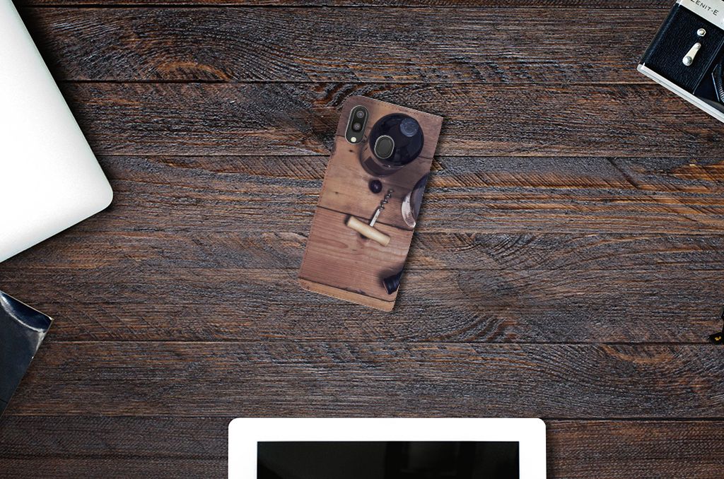 Samsung Galaxy M20 Flip Style Cover Wijn