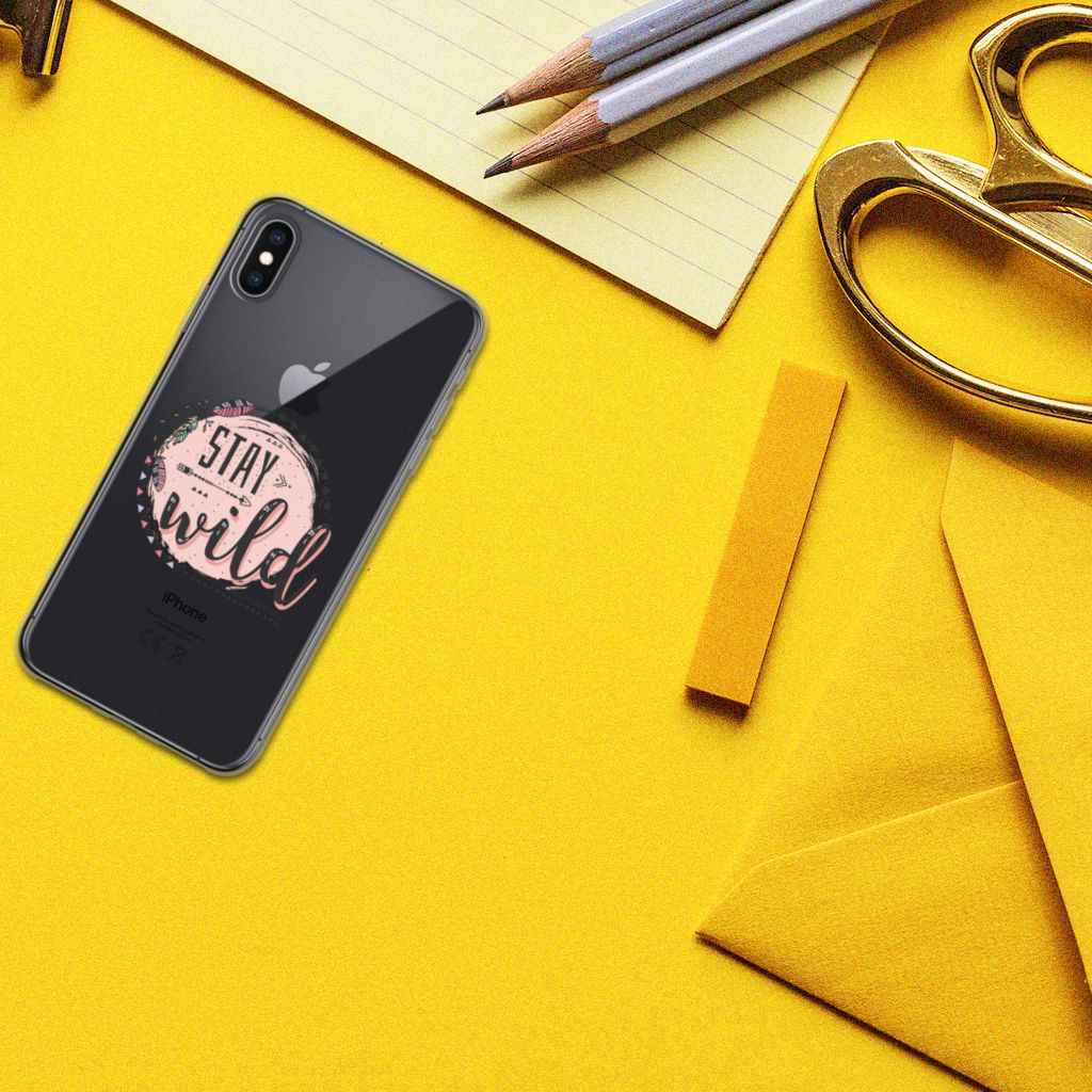 Apple iPhone Xs Max Telefoonhoesje met Naam Boho Stay Wild
