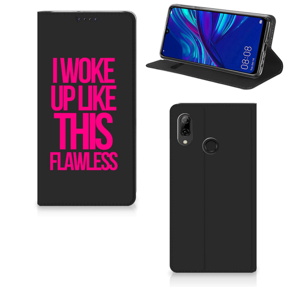 Huawei P Smart (2019) Hoesje met tekst Woke Up - Origineel Cadeau Zelf Maken