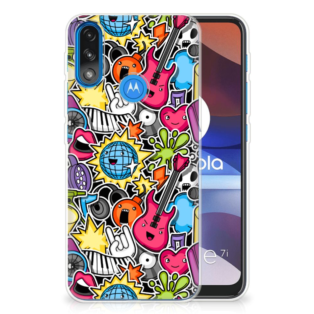 Motorola Moto E7/E7i Power Silicone Back Cover Punk Rock