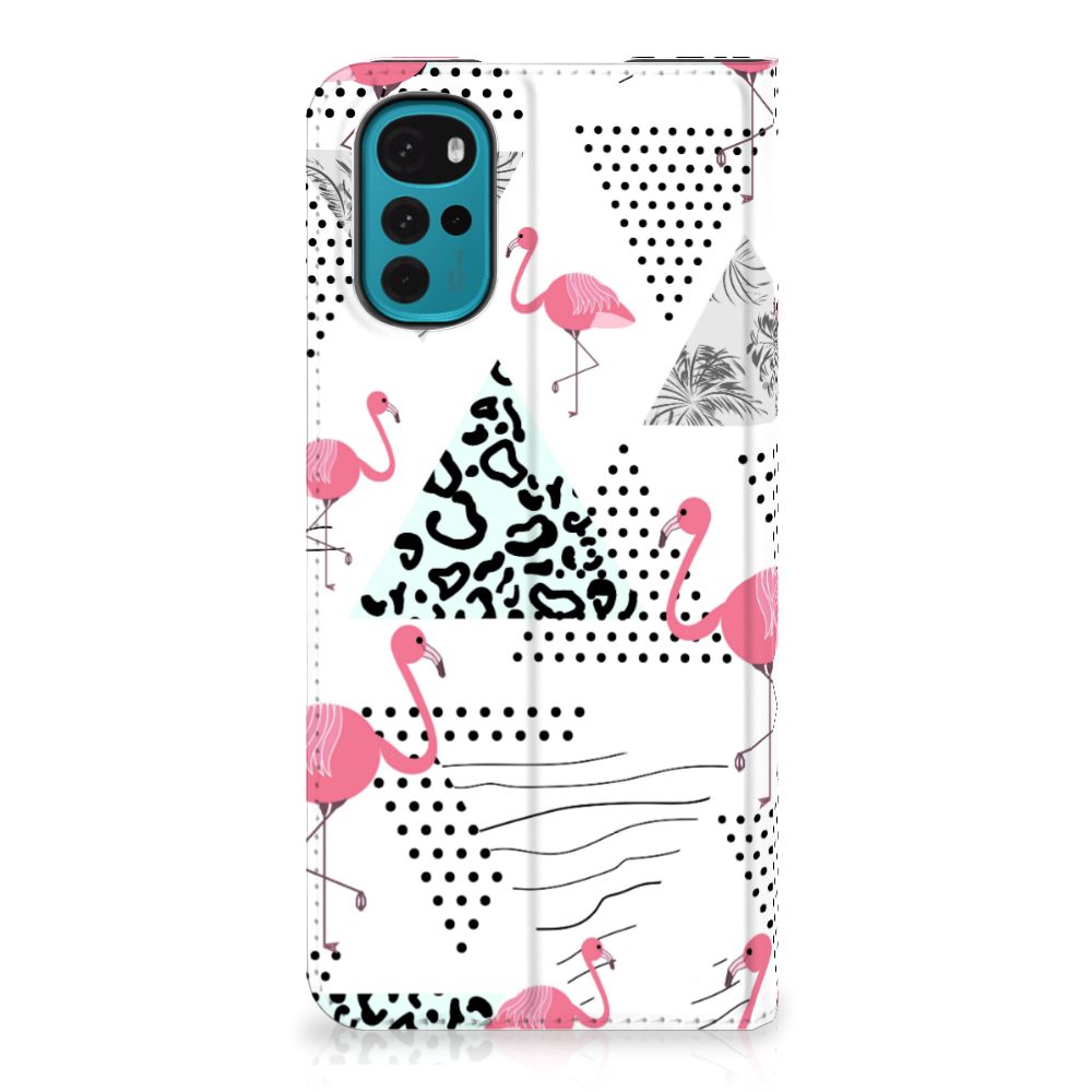 Motorola Moto G22 Hoesje maken Flamingo Triangle - B2C Telecom
