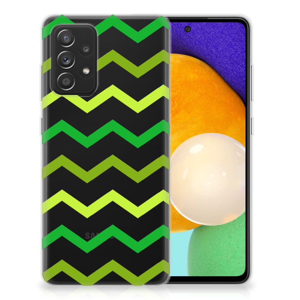 Samsung Galaxy A52 (5G/4G) TPU bumper Zigzag Groen