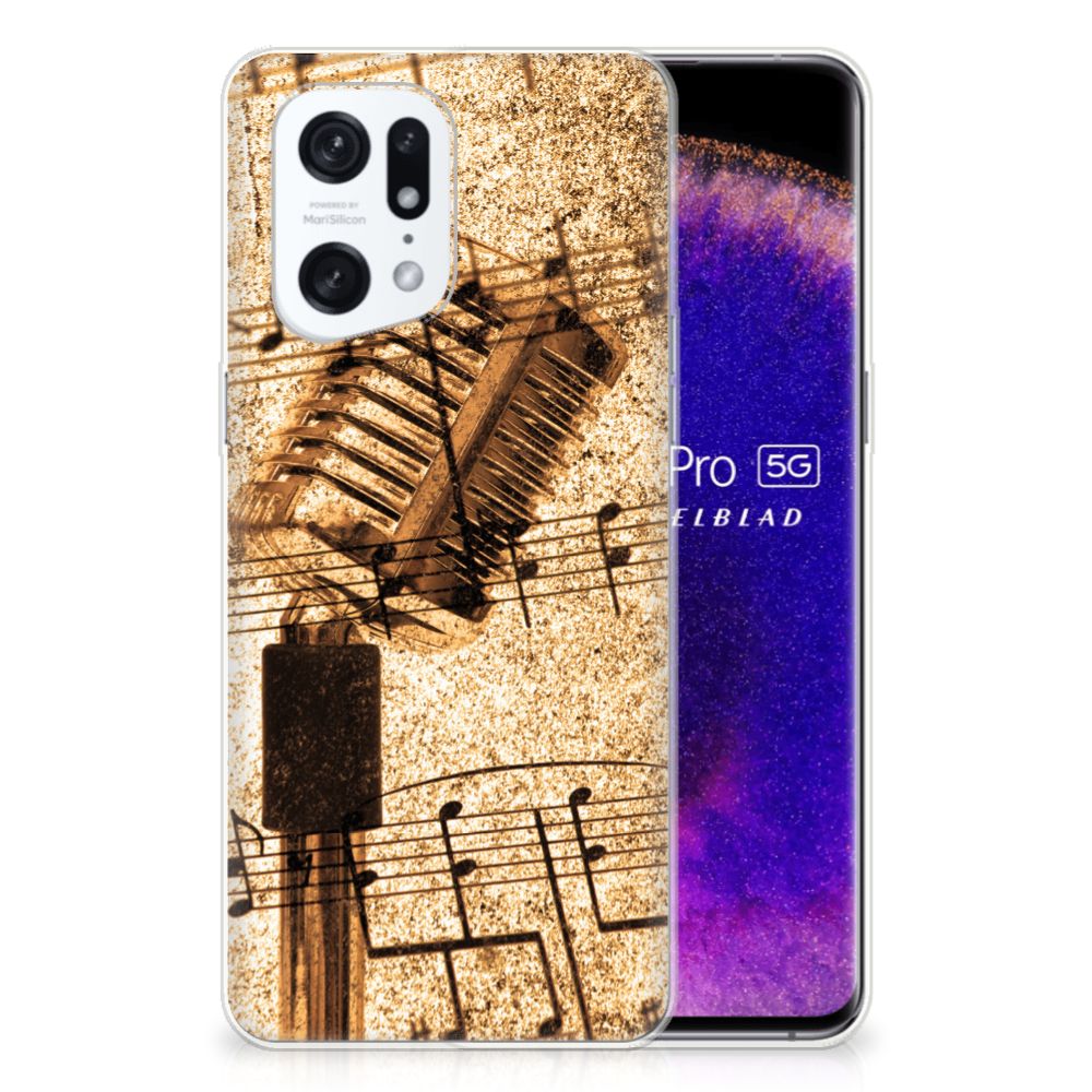 OPPO Find X5 Pro Siliconen Hoesje met foto Bladmuziek