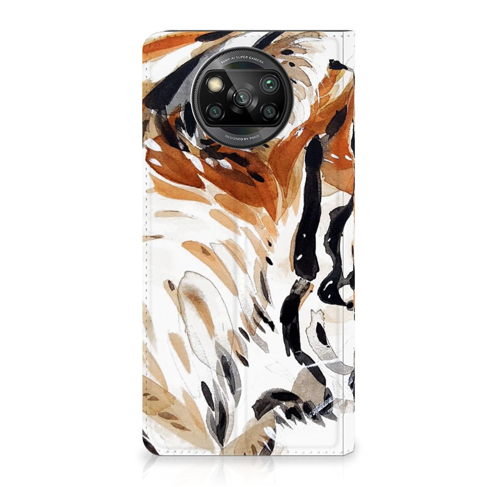 Bookcase Xiaomi Poco X3 Pro | Poco X3 Watercolor Tiger - B2C Telecom